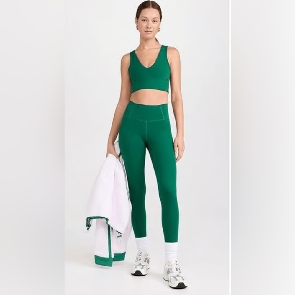 Free People Movement Workout Set Green Crop Top & Leggings– Size Small– BNWT